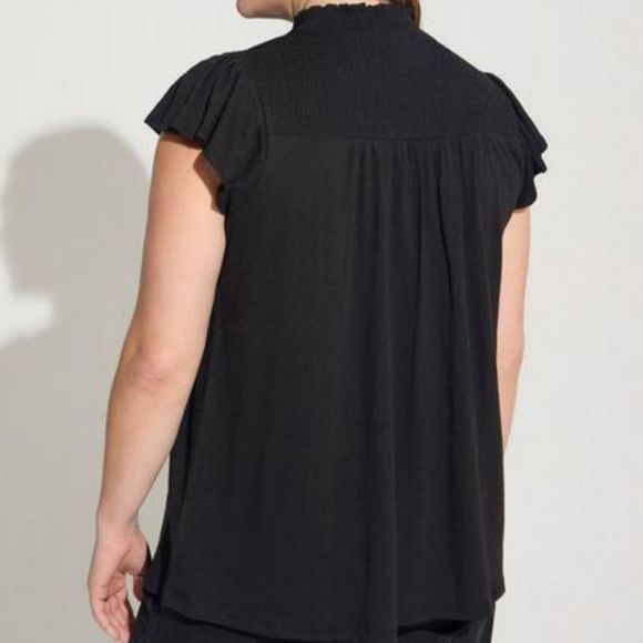 Torrid Women's Plus Size 3X 22-24 Cotton Modal Smocked Mock Neck Blouse Top - Picture 3 of 6